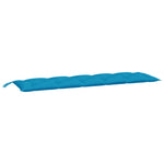 Garden Bench Cushion Light Blue 180x50x7cm Fabric Outdoor Seat Pad