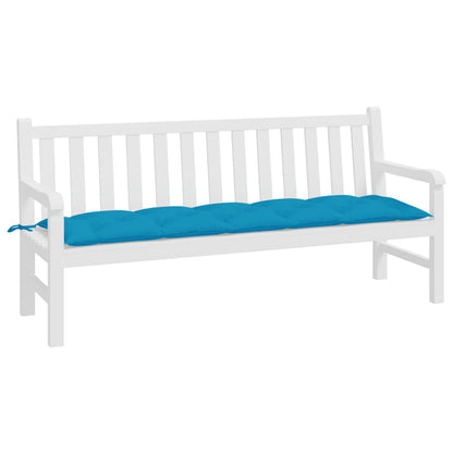 Garden Bench Cushion Light Blue 180x50x7cm Fabric Outdoor Seat Pad