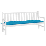 Garden Bench Cushion Light Blue 180x50x7cm Fabric Outdoor Seat Pad