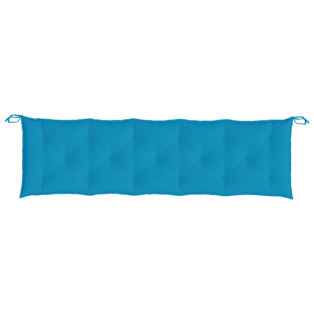 Garden Bench Cushion Light Blue 180x50x7cm Fabric Outdoor Seat Pad