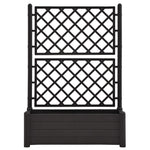 Garden Planter with Trellis PP Anthracite