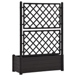 Garden Planter with Trellis PP Anthracite