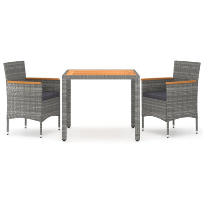Minimalist 3 Piece Garden Dining Set Indoor Outdoor Use Boho 