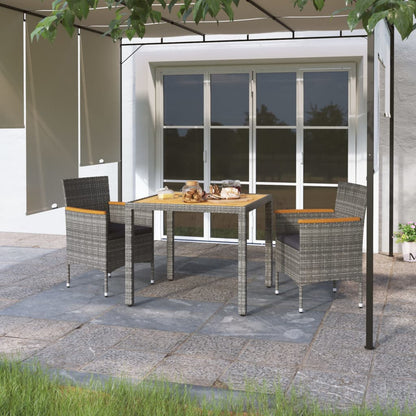 Minimalist 3 Piece Garden Dining Set Indoor Outdoor Use Boho 