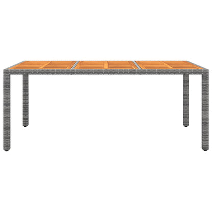 9 Piece Garden Dining Set Poly Rattan Grey