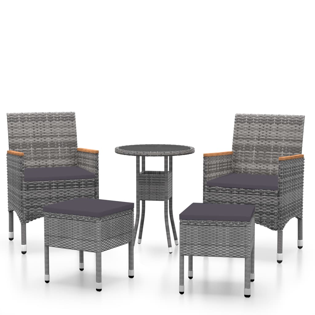 Contemporary 5 Piece Garden Lounge Set Patio Setup Modern Living 