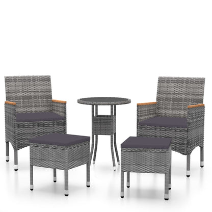Contemporary 5 Piece Garden Lounge Set Patio Setup Modern Living 