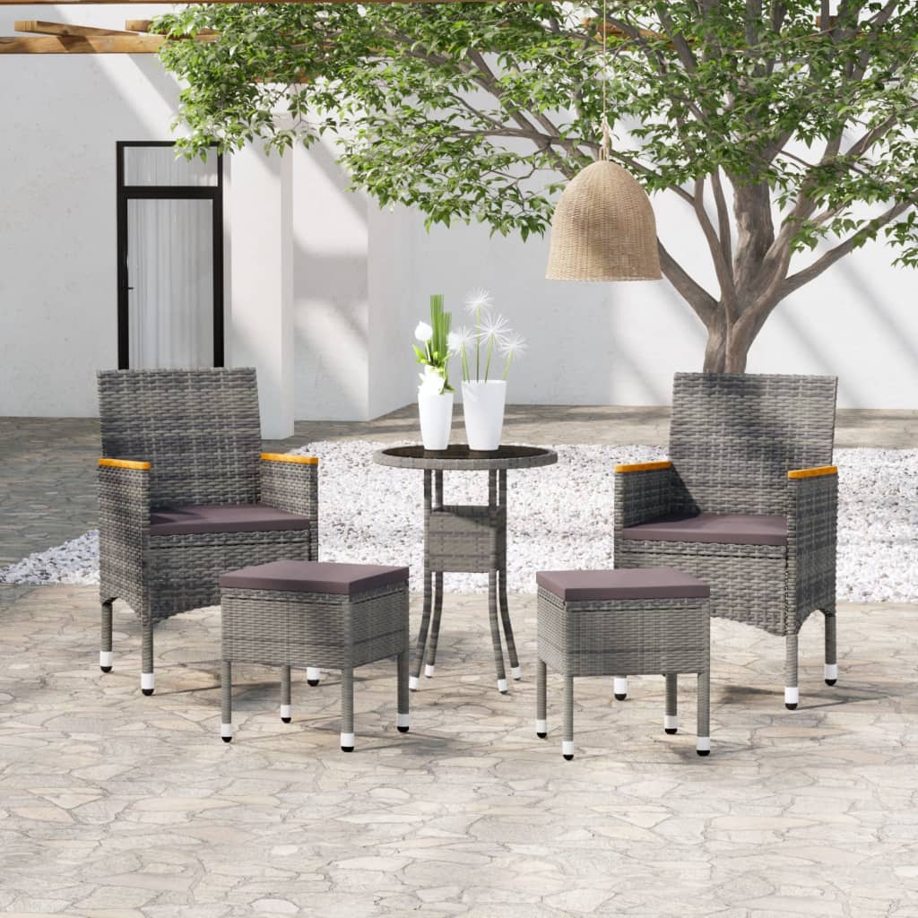 Contemporary 5 Piece Garden Lounge Set Patio Setup Modern Living 