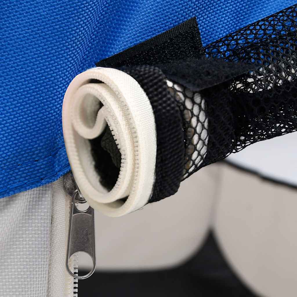 Foldable Dog Playpen Blue Portable Pet Exercise Pen 145x145x61cm