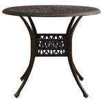 Elegant Garden Table Bronze 90x90x74 cm Home Use Urban Style
