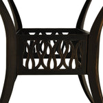 Elegant Garden Table Bronze 90x90x74 cm Home Use Urban Style