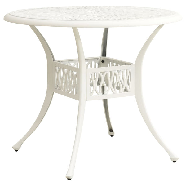  Garden Table White Cast Aluminium