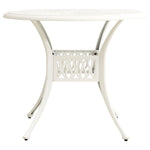Garden Table White Cast Aluminium