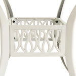 Garden Table White Cast Aluminium