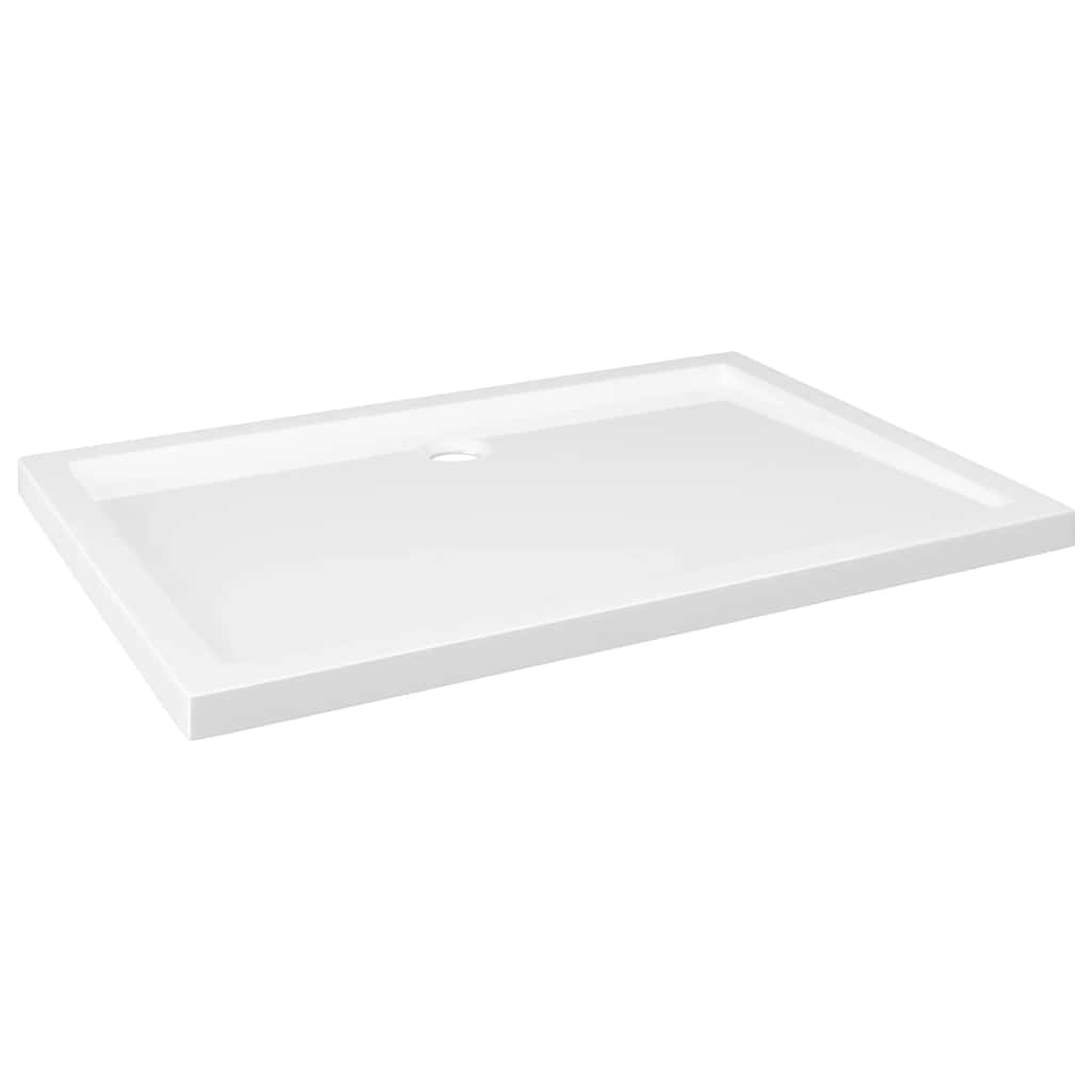 Rectangular Shower Base Tray 70x100cm White ABS | HomeAndLiving