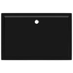 Black Shower Base Tray 80x120cm ABS | HomeAndLiving