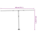 Awning Post Set Anthracite Iron