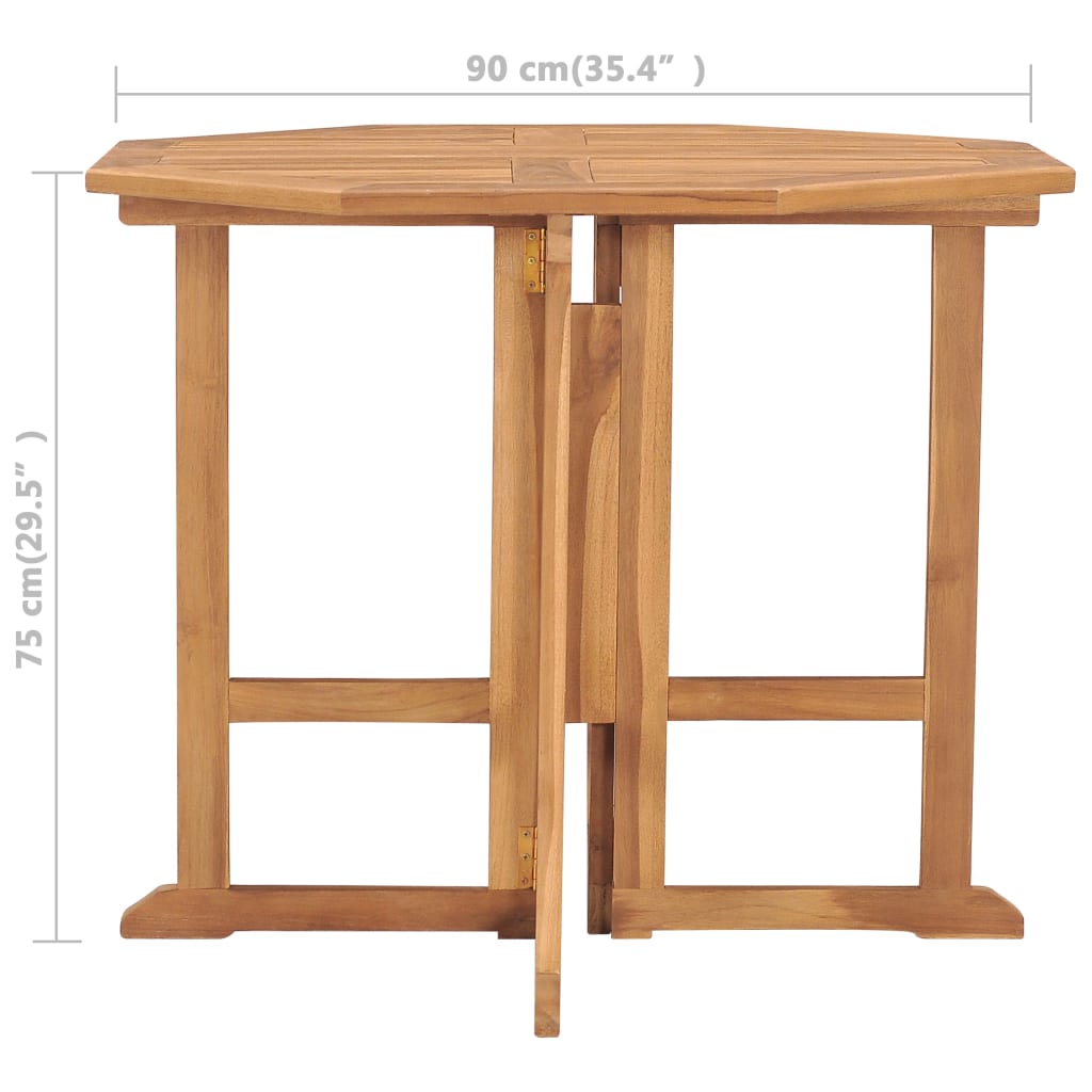 Decorative Folding Garden Dining Table 90x90x75 Home Decor Accent Patio Relax 