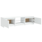 TV Cabinet with LED Lights White