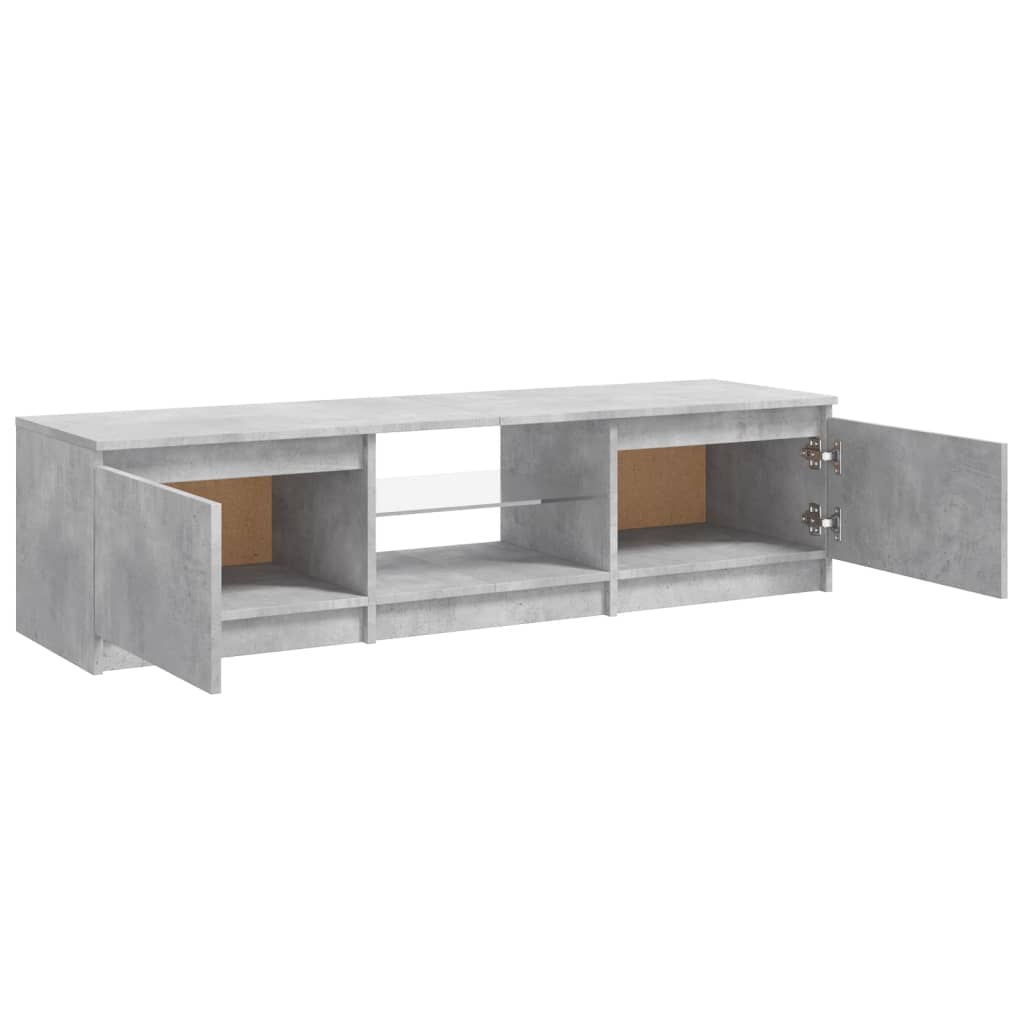 Concrete Grey TV Cabinet with LED Lights