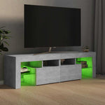 TV Cabinet RGB LED Lights Concrete Grey 140cm | HomeAndLiving