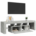 TV Cabinet RGB LED Lights Concrete Grey 140cm | HomeAndLiving