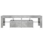 TV Cabinet RGB LED Lights Concrete Grey 140cm | HomeAndLiving