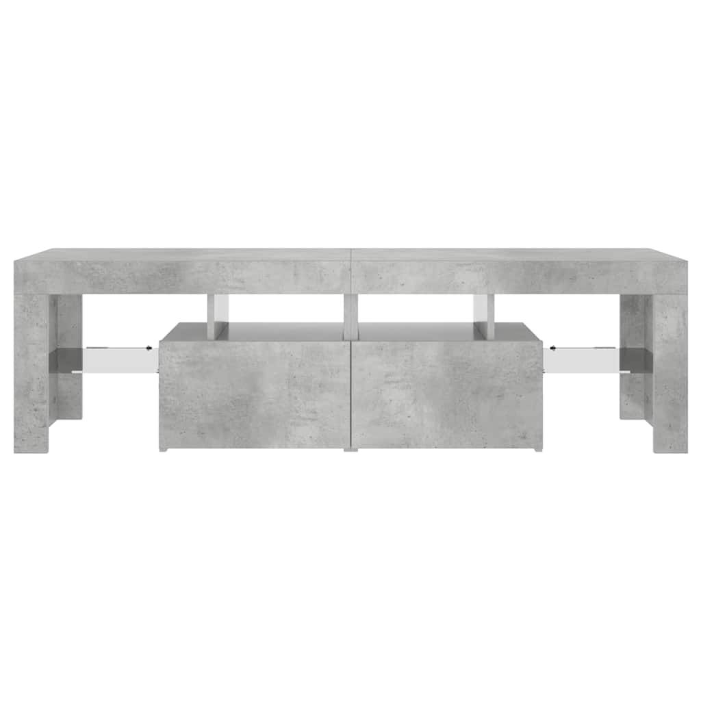 TV Cabinet RGB LED Lights Concrete Grey 140cm | HomeAndLiving
