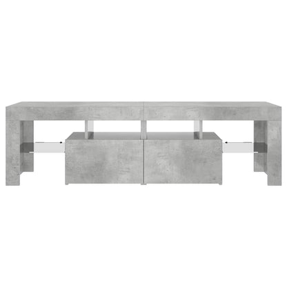TV Cabinet RGB LED Lights Concrete Grey 140cm | HomeAndLiving