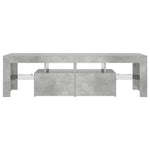 TV Cabinet RGB LED Lights Concrete Grey 140cm | HomeAndLiving