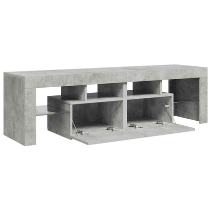 TV Cabinet RGB LED Lights Concrete Grey 140cm | HomeAndLiving