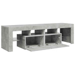 TV Cabinet RGB LED Lights Concrete Grey 140cm | HomeAndLiving