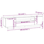 LED TV Cabinet White 160cm RGB Lights | HomeAndLiving