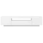LED TV Cabinet White 160cm RGB Lights | HomeAndLiving