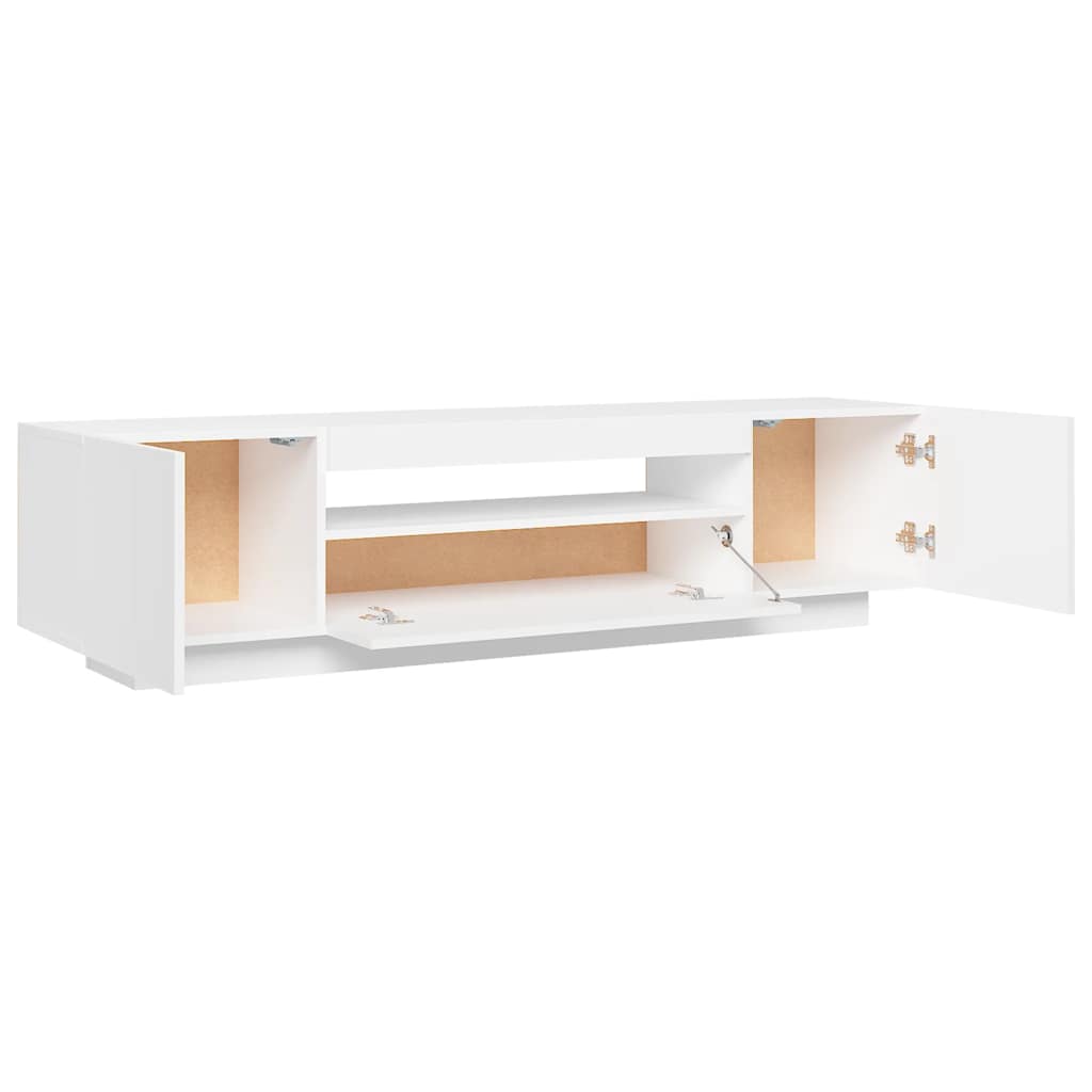 LED TV Cabinet White 160cm RGB Lights | HomeAndLiving