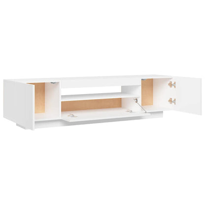 LED TV Cabinet White 160cm RGB Lights | HomeAndLiving