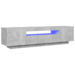 TV Cabinet LED Lights Concrete Grey 160cm | HomeAndLiving