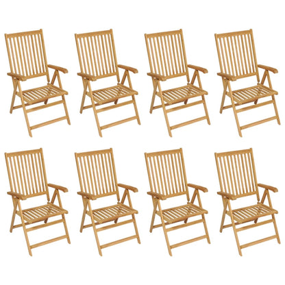 9 Piece Garden Dining Set Solid Teak Wood