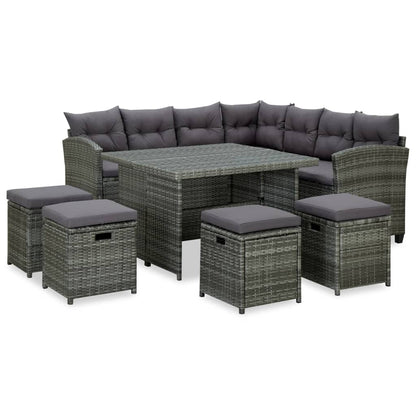 6 Piece Outdoor Rattan Lounge Set Cushions | HomeAndLiving