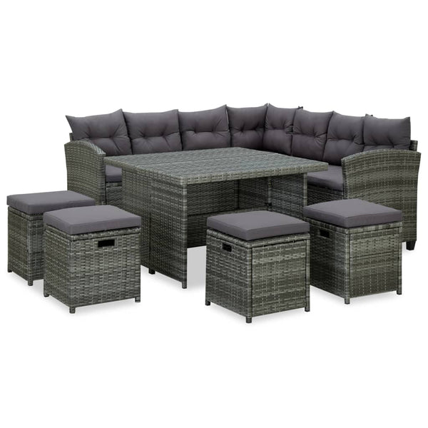  6 Piece Outdoor Rattan Lounge Set Cushions | HomeAndLiving