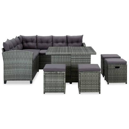 6 Piece Outdoor Rattan Lounge Set Cushions | HomeAndLiving