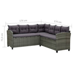 6 Piece Outdoor Rattan Lounge Set Cushions | HomeAndLiving