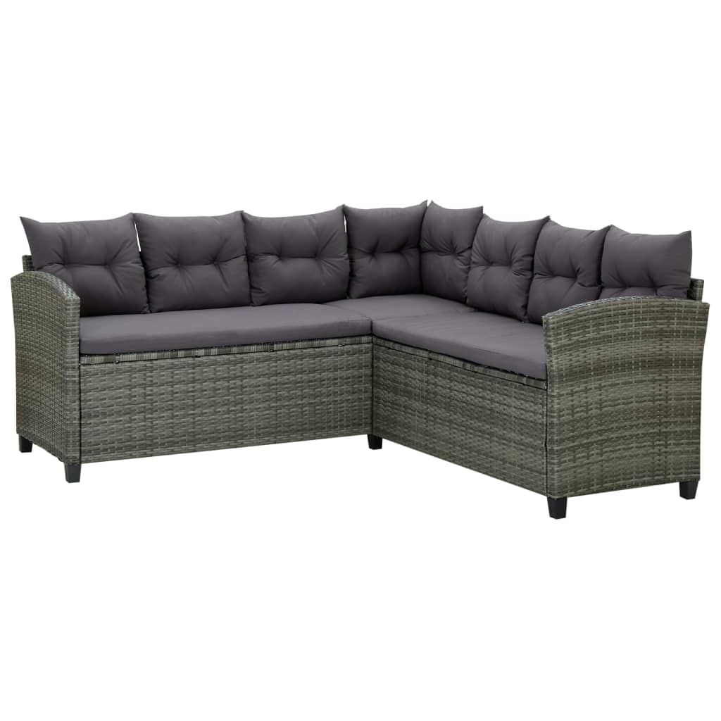 6 Piece Outdoor Rattan Lounge Set Cushions | HomeAndLiving