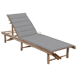 Garden Sun Lounger with Cushion