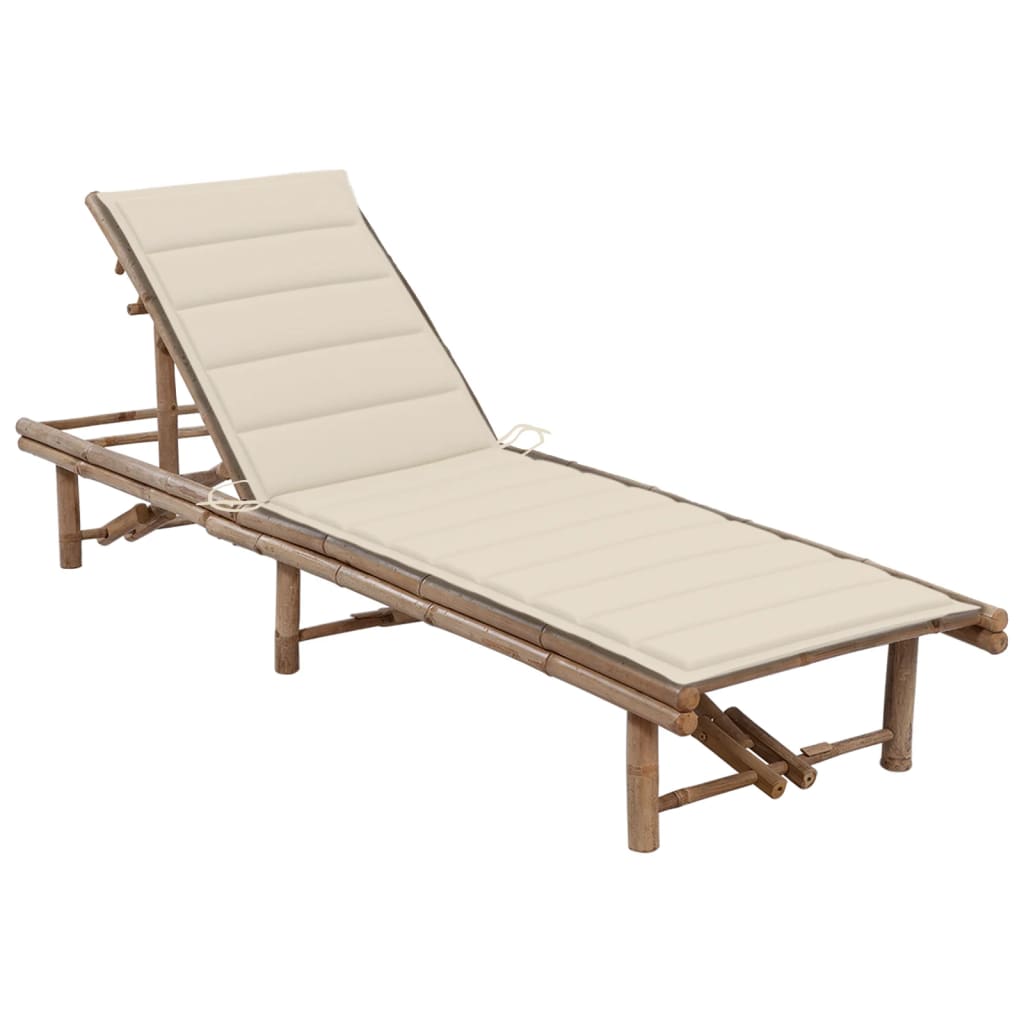 Modern Garden Sun Lounger with Cushion Indoor Outdoor Use Summer 