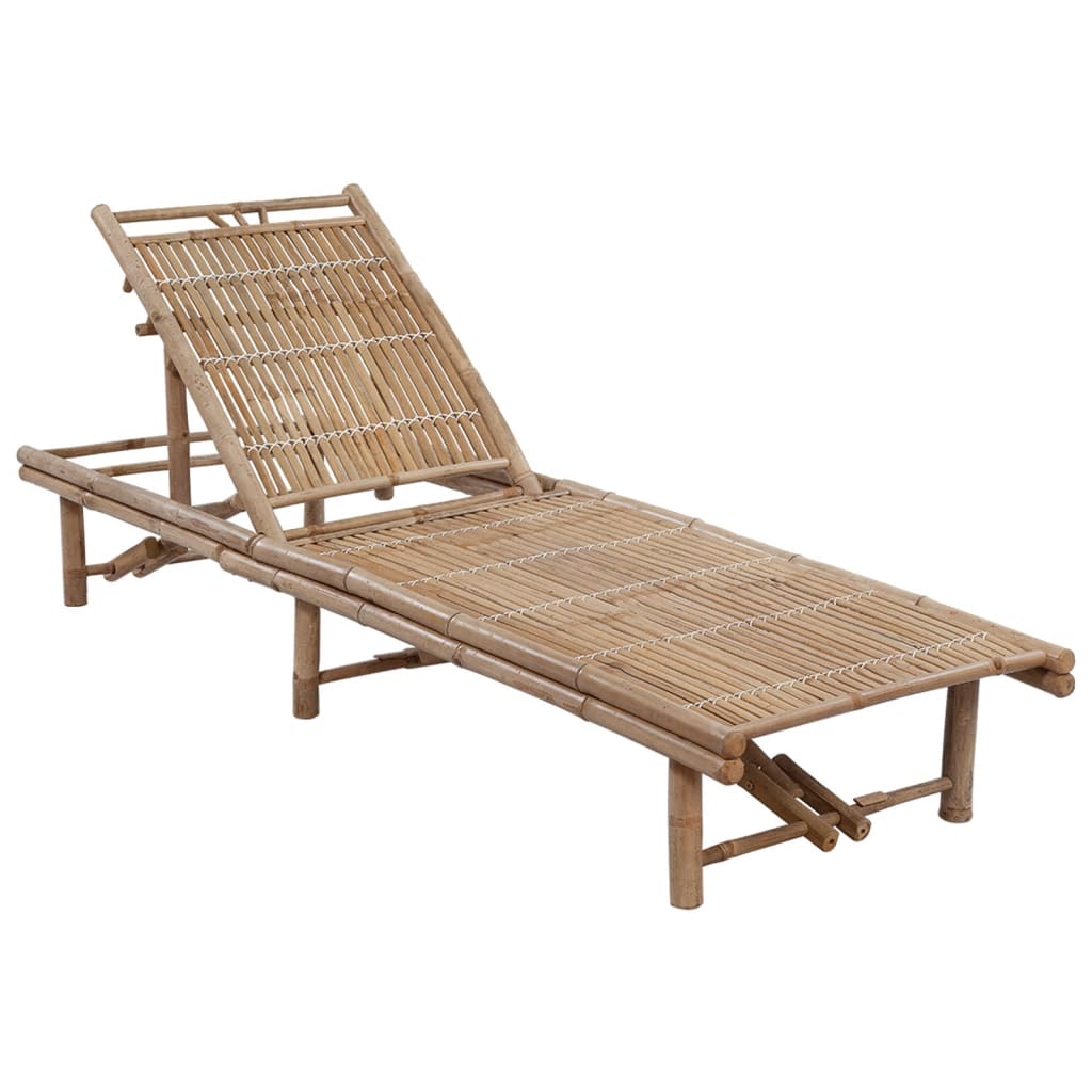Space Saving Garden Sun Lounger with Cushion Lounge Area Evening 