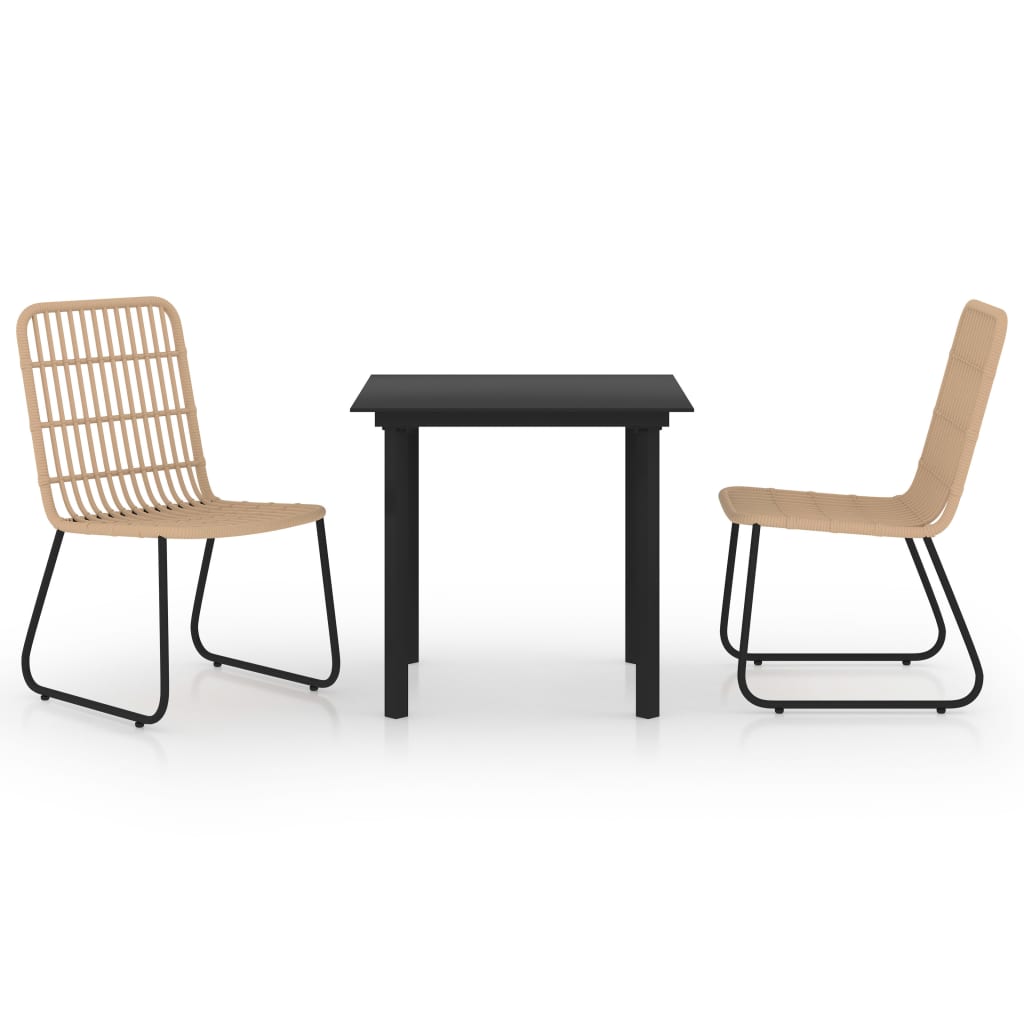 Elegant 3 Piece Outdoor Dining Set Indoor Outdoor Use Patio Relax 