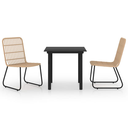 Elegant 3 Piece Outdoor Dining Set Indoor Outdoor Use Patio Relax 