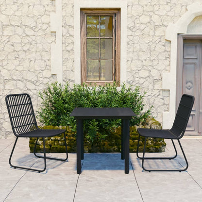 Minimalist 3 Piece Outdoor Dining Set Living Space Upgrade Essentials 