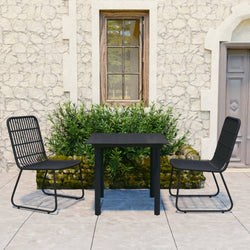 Minimalist 3 Piece Outdoor Dining Set Living Space Upgrade Essentials 